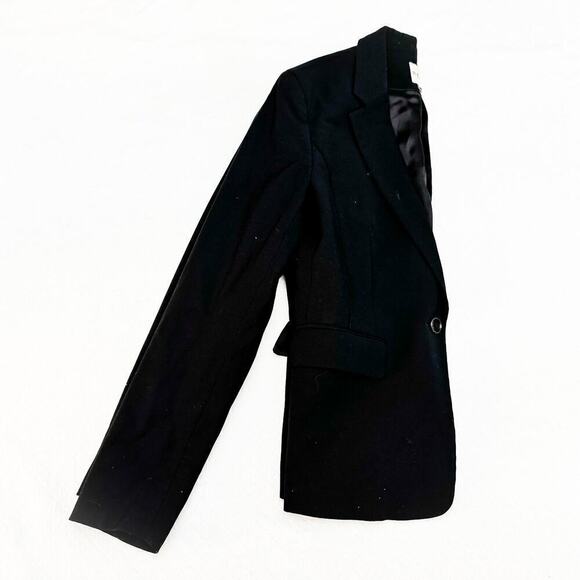 Reiss Black Wool Blazer 1-Button Structured Jacket Size 6 - Picture 5 of 5